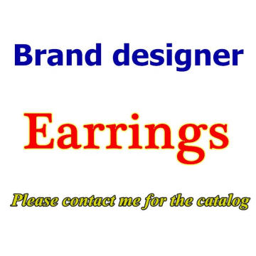 Luxury custom designer jewelry cc earrings gold diamond for woman